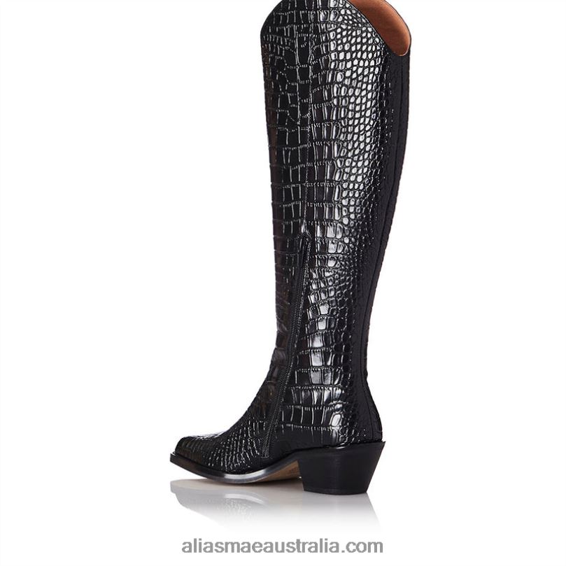 Lou Alias Mae Black Croc DFRBR228
