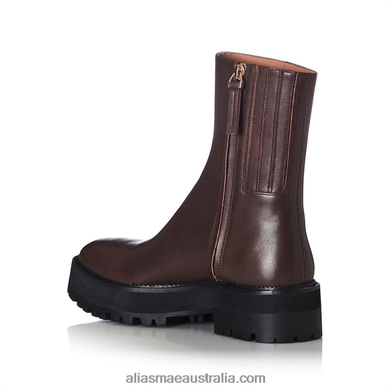 Tori Alias Mae Choc Leather DFRBR180